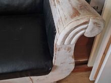 Antiikne säilituskastiga puusohva