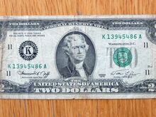 2 dollar banknote, USA, 1976.