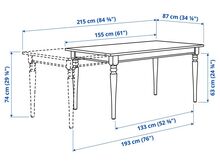 Ikea ingatorp söögilaud 155 x 87