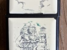 Zippo Scrimshaw Ship & Lighthouse 1995 – originaal