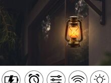 LED vintage laternad akutoitega, 2tk + pult