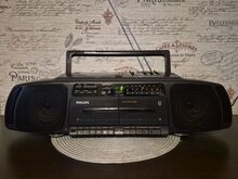 Philips 80s boombox/raadio/cd/duubelkassettmakk