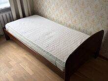 Кровать из массива дерева 100×200 + гибридный матрас Hypnos