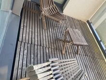 Kokkupandav puidust lamamistooli komplekt – Suurep