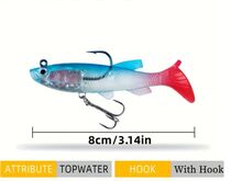 Silikoonist kalapüügi landid 10tk, 8cm, 14g