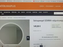 Müüa vannitoapeegel led valgustusega anti-fog 72x8