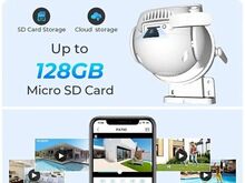 КАМЕРА ВИДЕОНАБЛЮДЕНИЯ 8 Мп 4K PTZ Wi-Fi + карта 64 ГБ