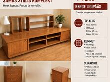 madal kapp +seinariiul + kummut / väike kummut