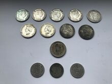 Taani hõbemündid 1875-1958 13tk