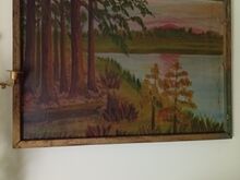 Vana 1930-40 date akvarell maal.