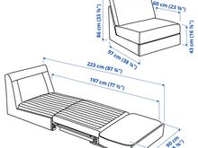 IKEA KIVIK diivanvoodi (Tresund antratsiit) – väga