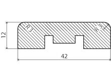 Piirdeliist MDF 12-42 2.2m, valge