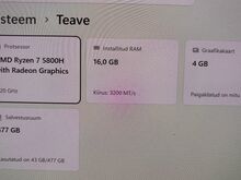 ASUS Vivobook 14" OLED ekraan, 4gb graafika