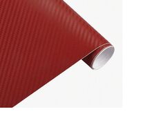 Carbon Fiber Vinyl 3D Carbon 30cmx127cm punane