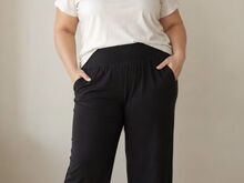 Premium Bamboo Avarad Püksid Soft Flow Black L-3XL