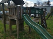 Игровая башня Jungle Gym Cubby + модуль с мостом