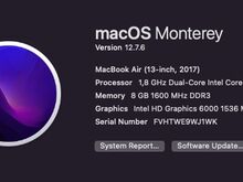 Macbook Air 13" 2017 (uue akuga) + laadija