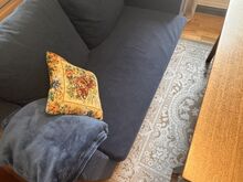 Pesukastiga diivanvoodi, sinine, 140cm