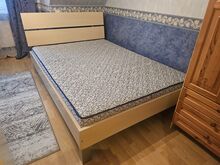 Kasutatud voodi lamineeritud puitlaastplaadist