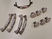 Шкафные ручки из античного серебра и фарфора