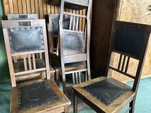Arts & Crafts stiilis 6 tammepuidust söögitooli
