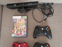 Xbox 360 kinect sensor + mäng, 3x Xbox 360 pult