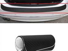 Car Rear Trunk Bumper Carbon Fiber Sticker 104cm*9