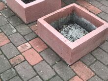 Бетонные цветочные горшки