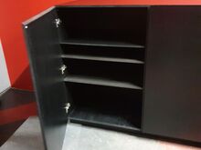 Must kassatagune kapp, 3ne, 230x60x120cm