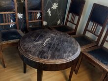 6 дубовых столовых стульев в стиле Arts & Crafts