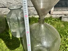 Ekstra suured vintage klaasist anumad ja pudelid
