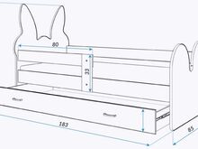 LASTEVOODI 180x80 PESUKASTIGA + MADRATS