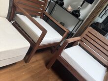 2 × suurt puidust lounge-stiilis tugitooli istmepa