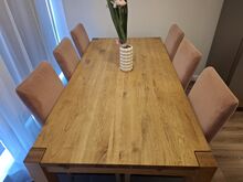 Tammepuidust söögilaud 180x90 koos pikendustega