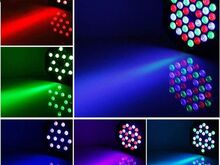 4x 36 LED PAR RGB DMX + IR-pult + KANDEKOTT
