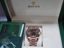 Rolex DayDate  Rose Gold/Chocolate