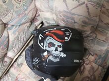 MTB helmet with glasses
