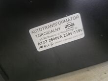 Autotrafo toitemuundur 230V/115V 2500VA