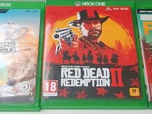 3 Xbox One mängu(Red dead redemp. 2, jt)