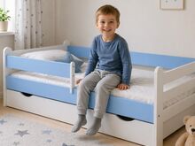 Детская кровать Rysio 140×80 с ящиком для белья