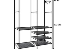 Riidestange riiulitega
