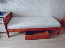 Täispuidust voodi 80x200 + madrats Sleepwell +kast
