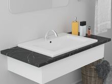 vidaXL sisseehitatud valamu, 61 x 39,5 x 18,5 cm, keraamiline, valge