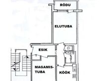 Eraldi tubadega, rõduga korter!