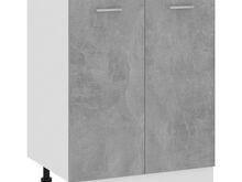 vidaXL alumine köögikapp, betoonhall, 60 x 46 x 81,5 cm, tehispuit