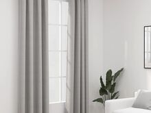 vidaXL linase välimusega pimendavad kardinad 2 tk hall 140x225 cm