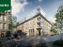 Allveelaeva 2 hoone tervitab kesklinna poolt Noblessneri sadamalinnakusse saabujaid