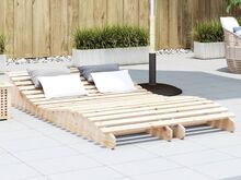 vidaXL lamamistoolid 2 tk 205x60x31,5 cm männipuit