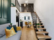 Loft-tüüpi korter läbi kahe korruse!