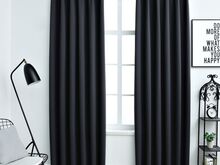 vidaXL pimendavad kardinad konksudega, 2 tk, must, 140 x 245 cm
